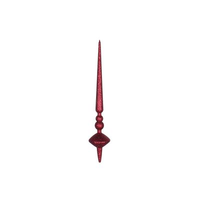 18" Wine Glitter Cupola Finial 2/Bag