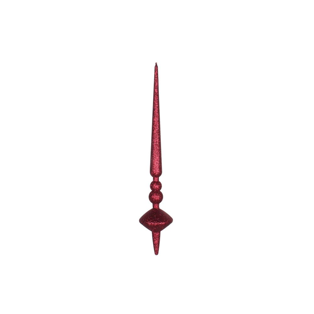 18" Wine Glitter Cupola Finial 2/Bag