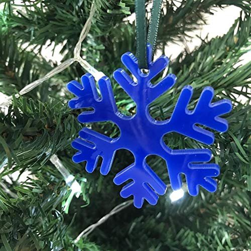 Super Cool Creation ICY Snowflake Christmas Tree Decoration - Blue - Large 14 cm