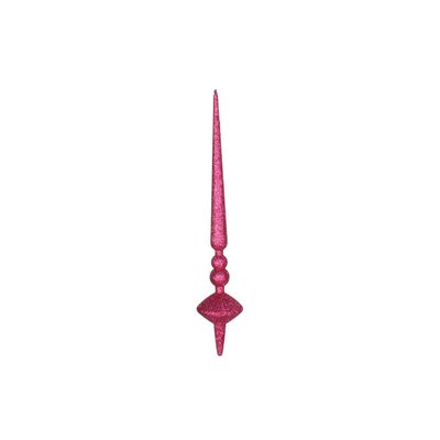 18" Fuchsia Glitter Cupola Finial 2/Bag