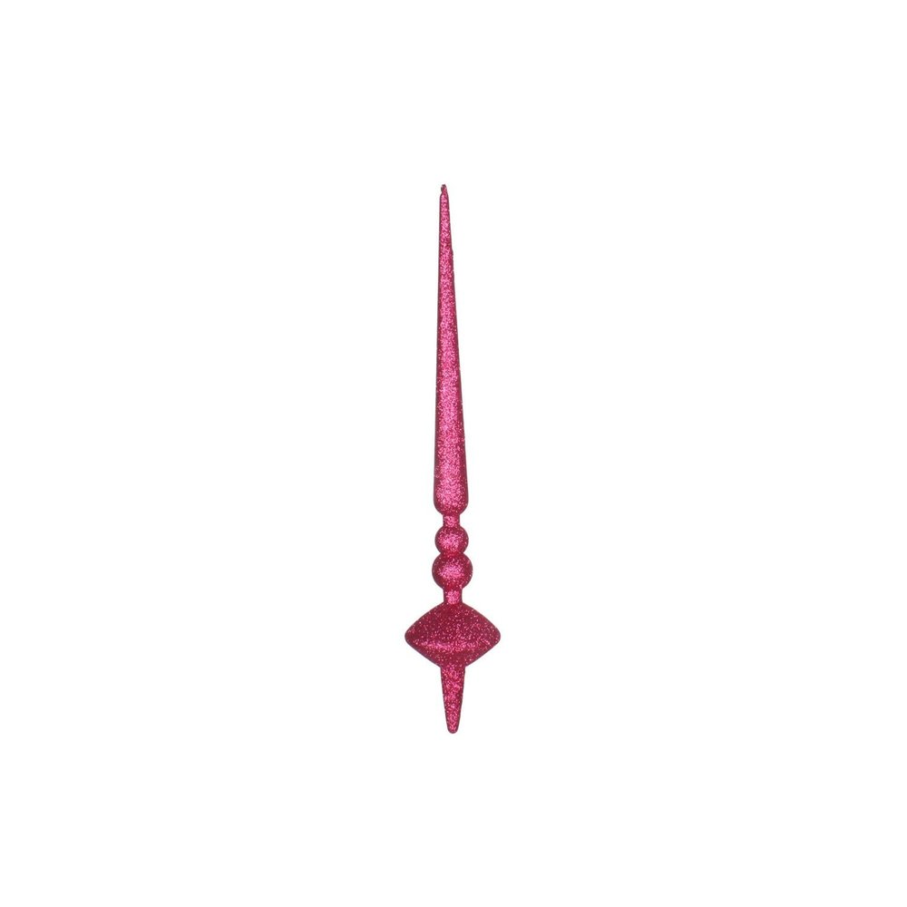 18" Fuchsia Glitter Cupola Finial 2/Bag