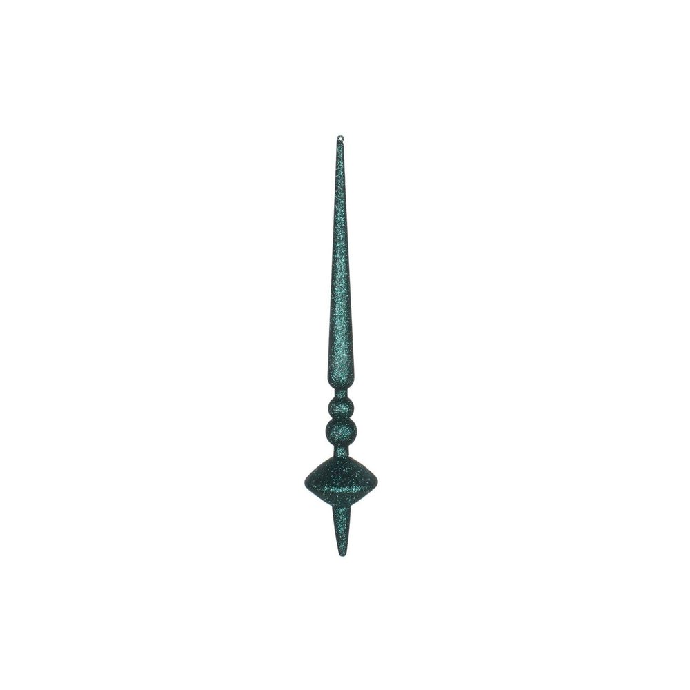 18" Sea Blue Glitter Cupola Finial 2/Bag