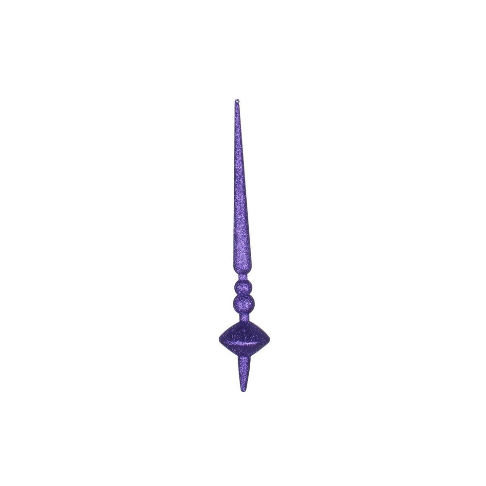 18" Purple Glitter Cupola Finial 2/Bag
