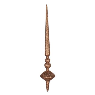 18" Mocha Glitter Cupola Finial 2/Bag