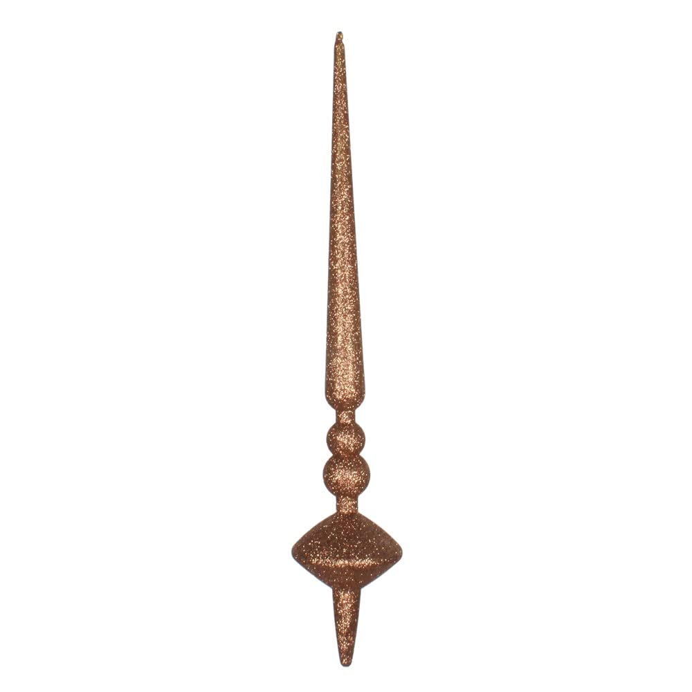 18" Mocha Glitter Cupola Finial 2/Bag