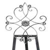 Designstyles Decorative Metal Easel Stand  Adjustable Floor Display for Art Pieces, Signs, Mirrors and Chalk/Dry Erase Boards - 61" Tall, Antique Finished Iron, Pewter  Swirl Emblem  2 Pack view 2