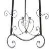Designstyles Decorative Metal Easel Stand  Adjustable Floor Display for Art Pieces, Signs, Mirrors and Chalk/Dry Erase Boards - 61" Tall, Antique Finished Iron, Pewter  Swirl Emblem  2 Pack view 3