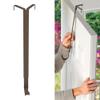 Haute Decor Adapt Adjustable Wreath Hanger, Top & Length Adjustable - Matte Brown - Strong Metal Wreath Holder Hook for Various Door Sizes view 1