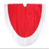 48" Red and White Traditional Christmas Tree Skirt with Border view 3