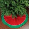 48" Red and Green Traditional Christmas Tree Skirt view 2
