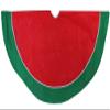48" Red and Green Traditional Christmas Tree Skirt view 3