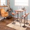 LumiSource Ale Adjustable Bar Stool, Antique Bar Stools, Bar Chairs, Swivel Bar Stools, Bar Stools Set of 2 view 2