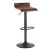 LumiSource Ale Adjustable Bar Stool, Antique Bar Stools, Bar Chairs, Swivel Bar Stools, Bar Stools Set of 2 view 4