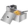 ZOKOP Electric Deep Fryer Stainless Steel with Basket Strainer Filter, 6.3QT/6L Capacity, for Home & Commercial Use, Countertop Kitchen Fryer for Turkey, French Fries, Donuts, 2.5KW 60Hz 110V view 1