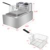 ZOKOP Electric Deep Fryer Stainless Steel with Basket Strainer Filter, 6.3QT/6L Capacity, for Home & Commercial Use, Countertop Kitchen Fryer for Turkey, French Fries, Donuts, 2.5KW 60Hz 110V view 4