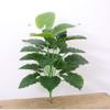 2ft Artificial Plants Green Plastic Evergreen Fake Plants Home Garden Decor 18 Leaves Plant Atificial view 2
