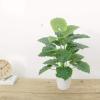 2ft Artificial Plants Green Plastic Evergreen Fake Plants Home Garden Decor 18 Leaves Plant Atificial view 3