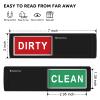 KitchenTour Clean Dirty Dishwasher Magnet - Upgrade Super Strong Magnet Version - Easy to Read Non-Scratch Magnetic Indicator Sign with Clear, Bold & Colored Text - Black view 2