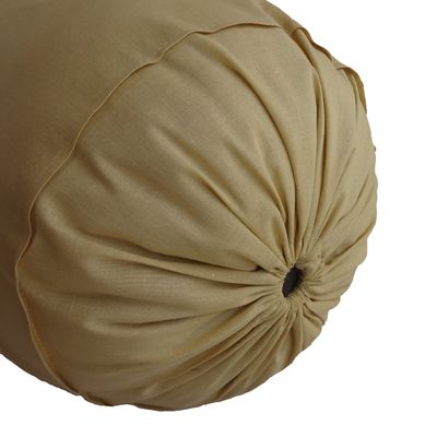 Beige Bolster Pillowcase - Neck Roll Round Bolster Cover for Bed Sofa Chair Couch Lounge Cotton 6" Diameter x 30" Long (15 cm Diameter x 76 cm Long) Removable Cover