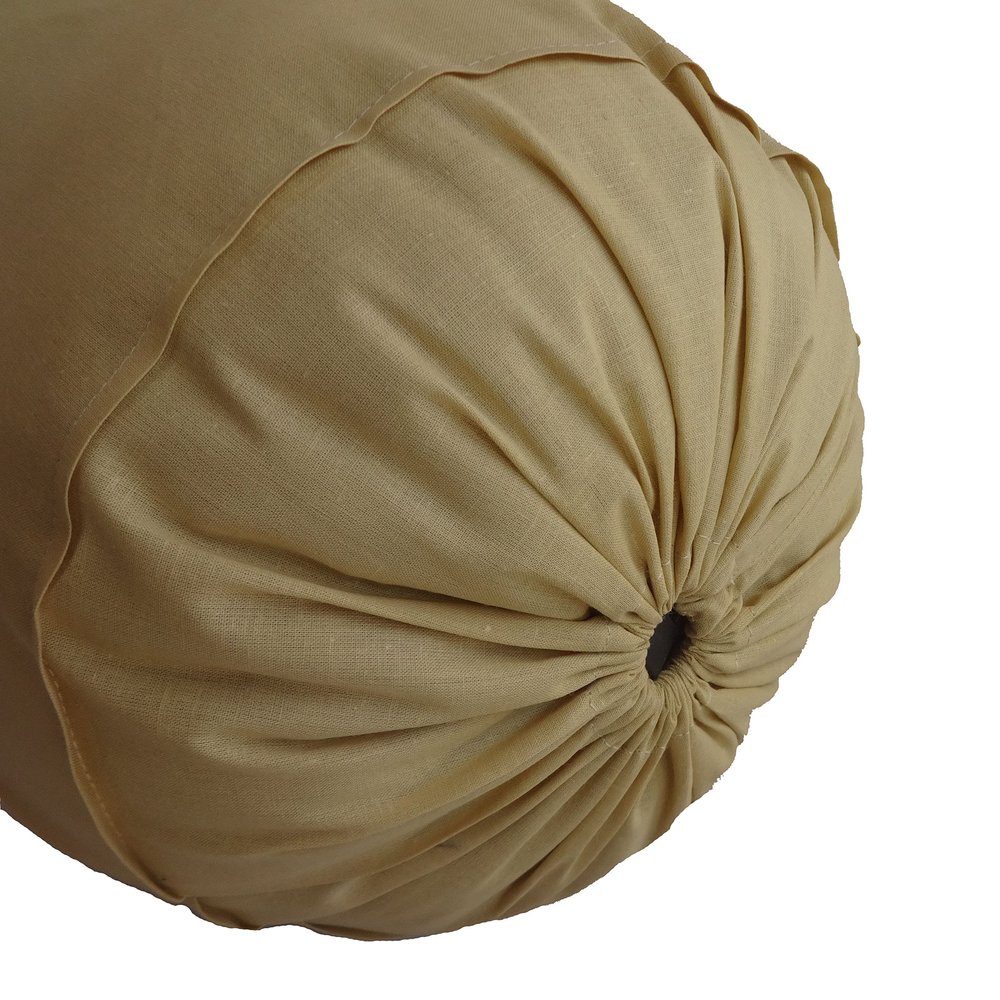 Beige Bolster Pillowcase - Neck Roll Round Bolster Cover for Bed Sofa Chair Couch Lounge Cotton 6" Diameter x 30" Long (15 cm Diameter x 76 cm Long) Removable Cover