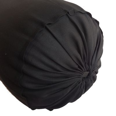 Black Bolster Pillowcase - Neck Roll Round Bolster Cover for Bed Sofa Chair Couch Lounge Cotton 6" Diameter x 28" Long (15 cm Diameter x 71 cm Long) Removable Cover