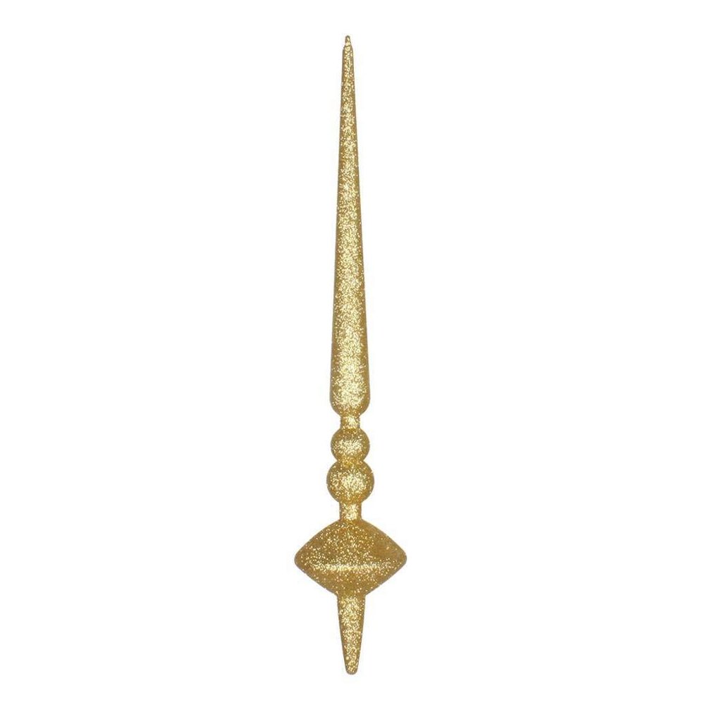 18" Gold Glitter Cupola Finial 2/Bag