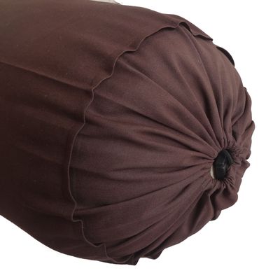 Brown Long Bolster Pillowcase - Yoga Massage Round Bolster Cover for Bed Sofa Chair Couch Lounge Cotton 9" Diameter x 42" Long (22 cm Diameter x 107 cm Long) Removable Cover