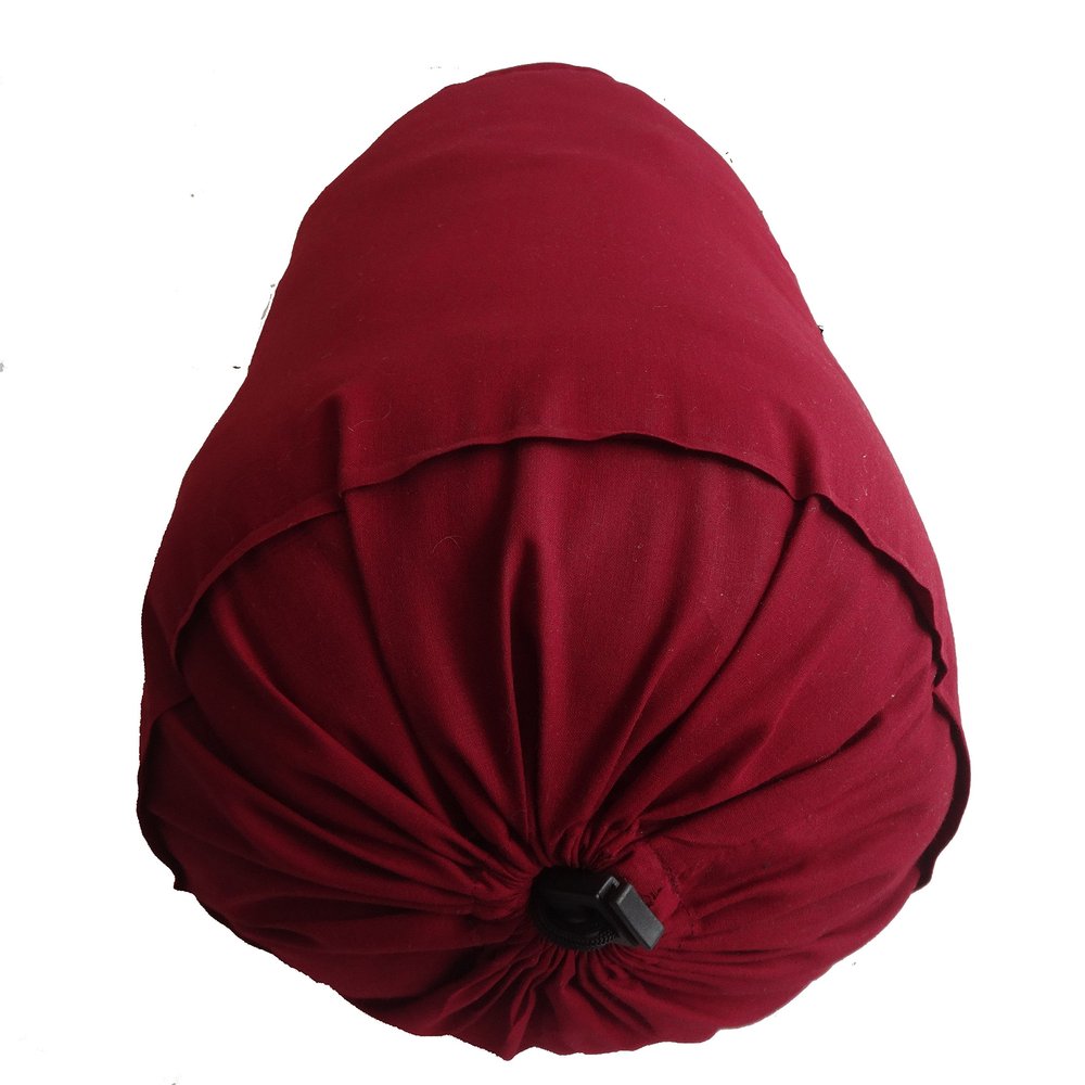 Burgundy Long Bolster Pillowcase - Yoga Massage Round Bolster Cover for Bed Sofa Chair Couch Lounge Cotton 9" Diameter x 36" Long (22 cm Diameter x 91 cm Long) Removable Cover