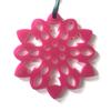 Super Cool Creation Fluffy Snowflake Christmas Tree Decoration - Pink - Large 14 cm view 1