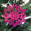 Super Cool Creation Fluffy Snowflake Christmas Tree Decoration - Pink - Large 14 cm view 2