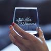 Bevvee Her Wineness  Funny Stemless Wine Glass, Large 17 Ounces, Etched Sayings, Gift Box view 3