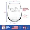 Bevvee Her Wineness  Funny Stemless Wine Glass, Large 17 Ounces, Etched Sayings, Gift Box view 4
