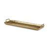 Signature Design by Ashley Posy Contemporary Decorative Metal Serving Tray with Handles, Display Only, Not Food Safe, Cast Aluminum, 24" Length, Gold Finish view 1