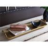 Signature Design by Ashley Posy Contemporary Decorative Metal Serving Tray with Handles, Display Only, Not Food Safe, Cast Aluminum, 24" Length, Gold Finish view 2