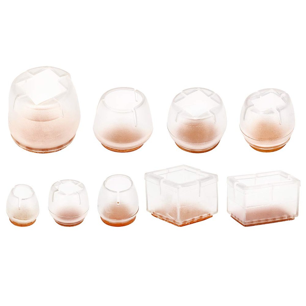 GGGarden GGGarden 8Pcs Silicone Square Round Furniture Feet Caps Table Chair Leg Pads Floor Protector Scratchproof - #2