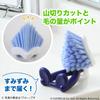 Sanbelm B33011 Bathroom Cleaning Brush, Gray, Approx. Width 2.4 x Depth 2.0 x Height 6.5 inches (6 x 5 x 16.5 cm), for Baths view 3