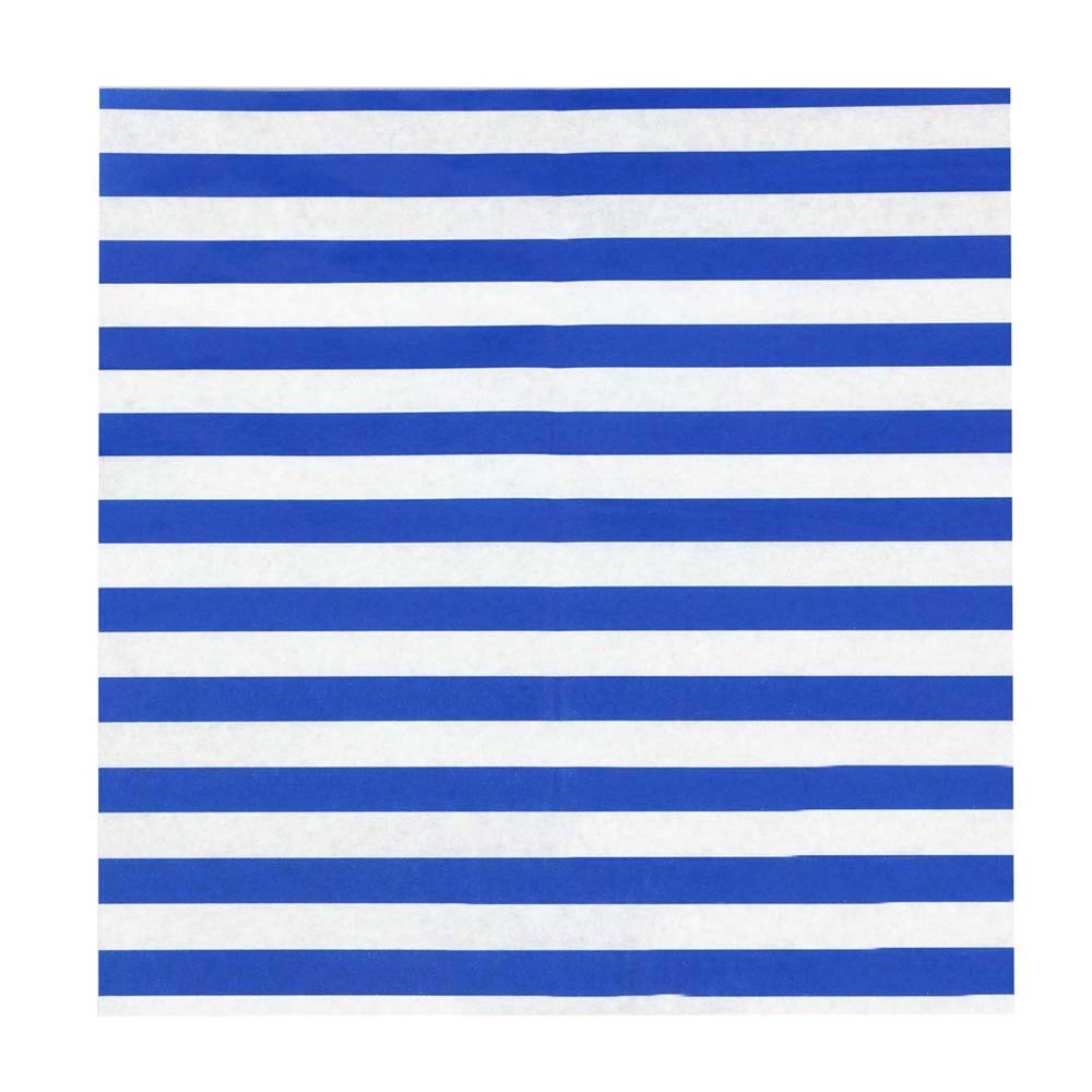 200 Pcs Baking Papers Grease-Proof Wax Papers Hamburger Papers [Blue Stripes]