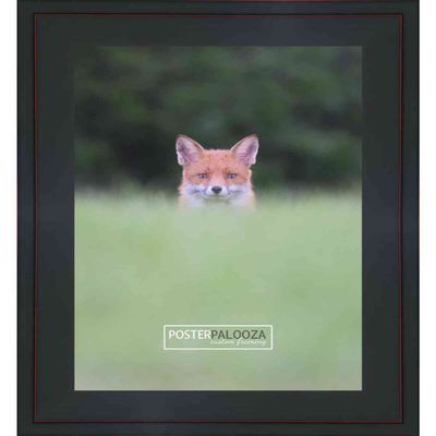 Poster Palooza 12x24 Contemporary Black Complete Wood Picture Frame with UV Acrylic Plexiglass, Foam Board Backing & Hardware Included