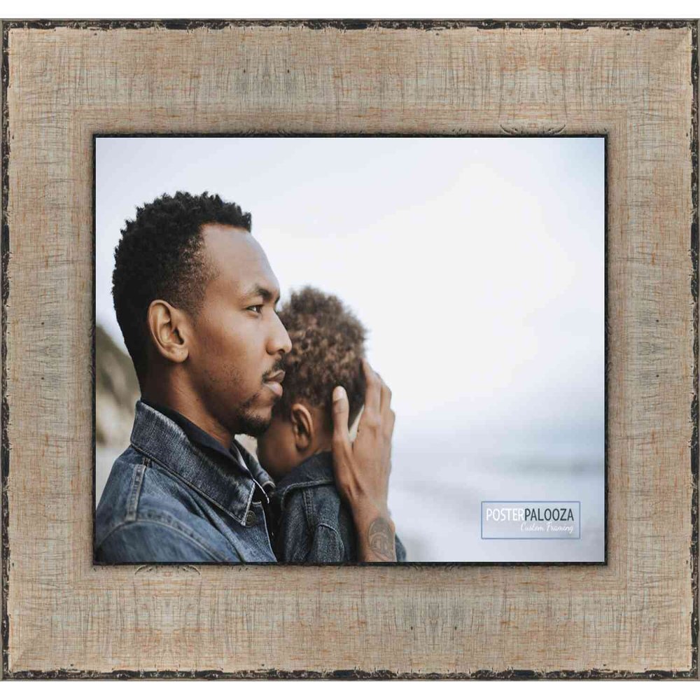 Poster Palooza 11x18 Traditional Silver Complete Wood Picture Frame with UV Acrylic Plexiglass, Foam Board Backing & Hardware Included