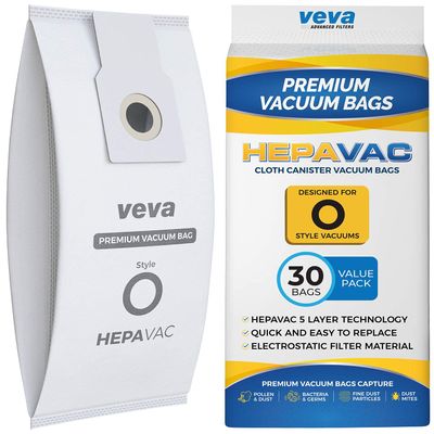 30 Pack Type O 53294 HEPA Vacuum Bags for Kenmore Upright Vacuum Cleaners, Style O, 5068, 50688, 50690, 50105, 53293