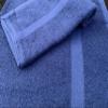 120 NEW BLUE SPA GYM SALON HAND TOWELS DOBBY BORDER RINGSPUN 100% COTTON 16X27 3LBS view 2