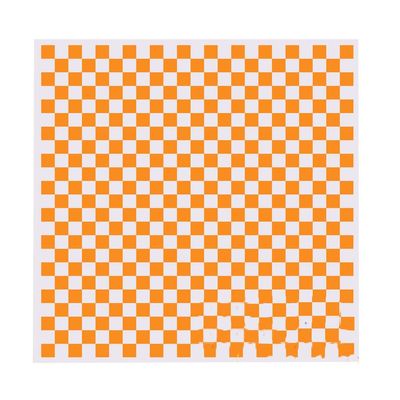 200 Pcs Baking Papers Grease-Proof Wax Papers Hamburger Papers [Orange Lattice]