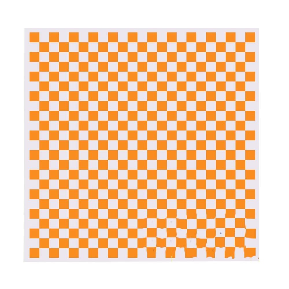 200 Pcs Baking Papers Grease-Proof Wax Papers Hamburger Papers [Orange Lattice]