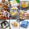 200 Pcs Baking Papers Grease-Proof Wax Papers Hamburger Papers [Orange Lattice] view 2