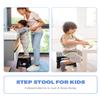 ACKO 11 inch Folding Step Stool Lightweight Plastic Step Stool - 2 Pack - Foldable Step Stools for Adults,Non Slip Folding Stools for Kitchen Bathroom Bedroom (Black, 2 Pack) view 2
