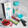 Infusion Pro 32 oz Fruit Infuser Water Bottle with Insulated Sleeve & 50 Recipe Fruit Infusion Water eBook : Bottom Loading, Large Water Infuser for More Flavor : Unique Gift Idea for Women view 4