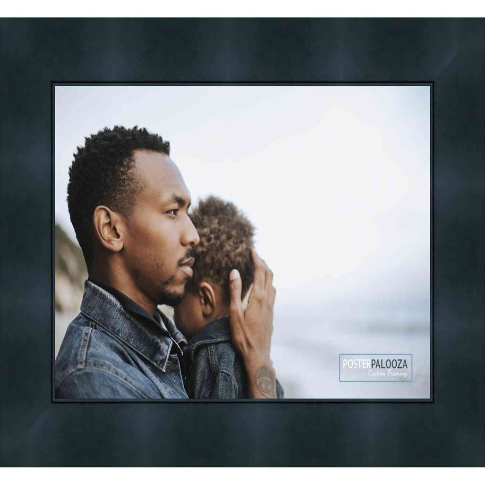 Poster Palooza 5x8 Inch Contemporary Black Complete Wood Picture Frame with UV Acrylic Plexiglass, Foam Board Backing & Hardware Included - 5x8 Inch Frame