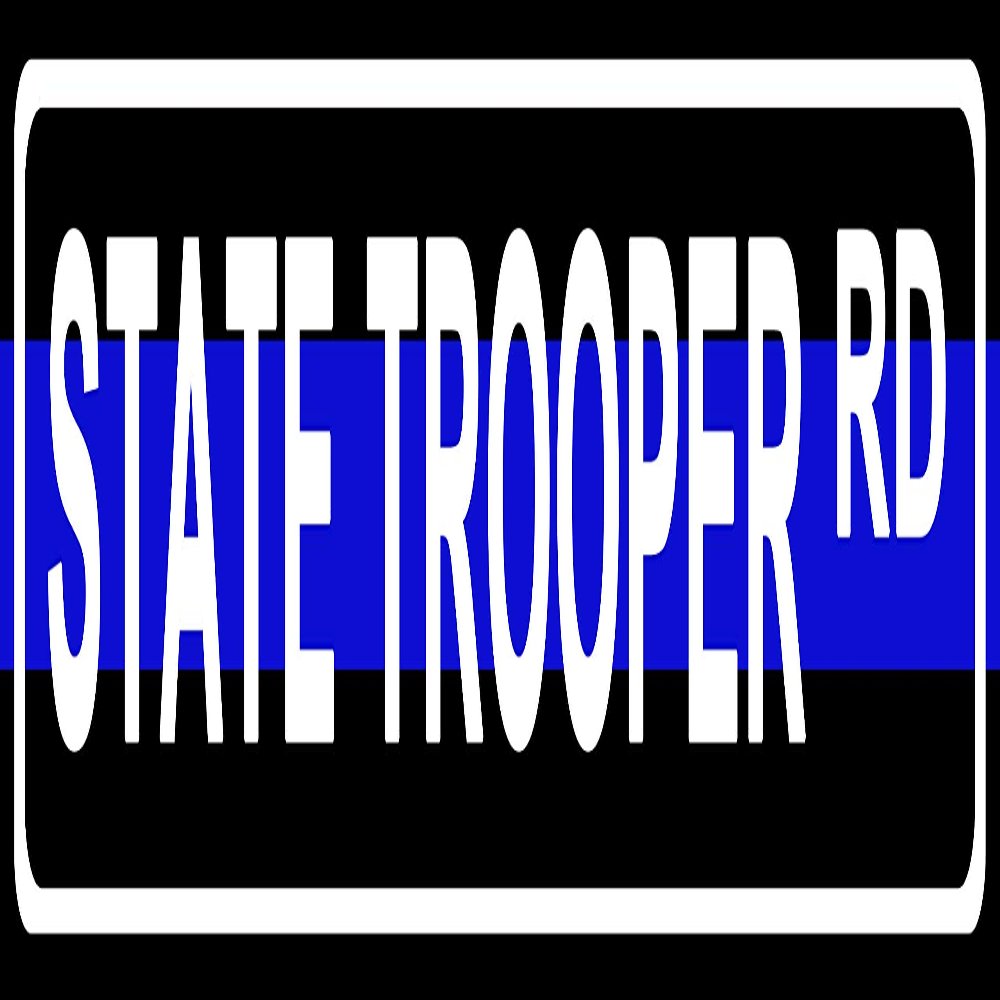 Makoroni - State Trooper Police Novelty Street Sign Aluminum Metal 4x18 inc