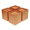 Almanor Goods Bed Risers Furniture Lifters Wood (Set of 4), Handmade Rustic Pine (Light) view 1