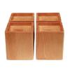 Almanor Goods Bed Risers Furniture Lifters Wood (Set of 4), Handmade Rustic Pine (Light) view 2